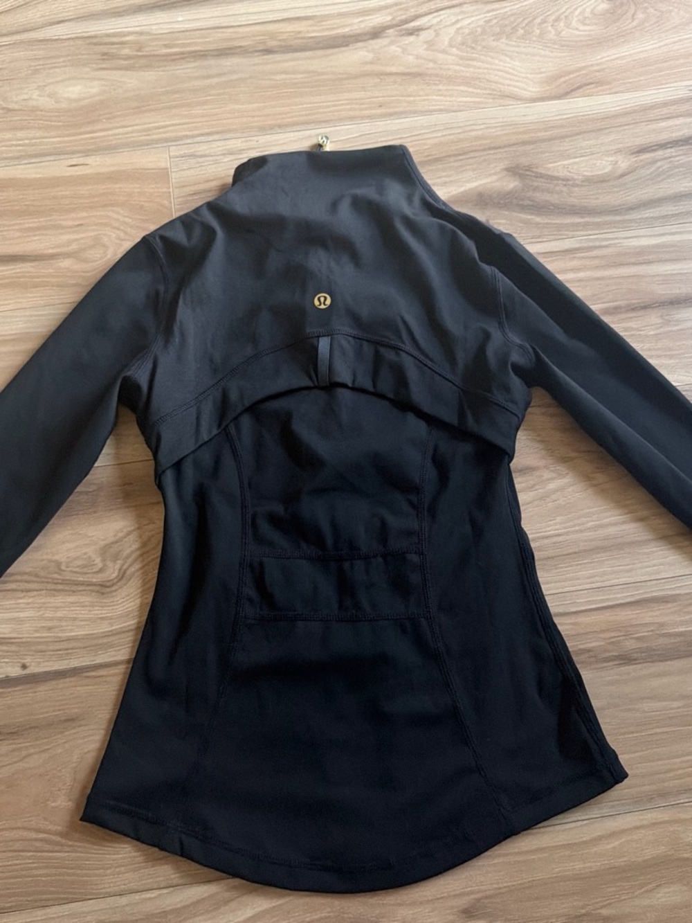lululemon athletica Black Bomber Jacket with Gold Zipper Details - Picture 2 of 6